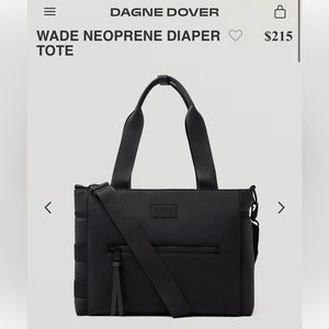 Wade Diaper Tote in Onyx, Large